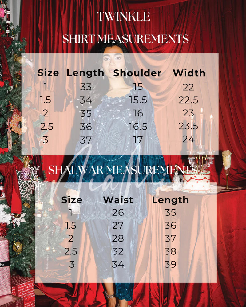 Size Chart for Winter Wonderland '25 - Twinkle