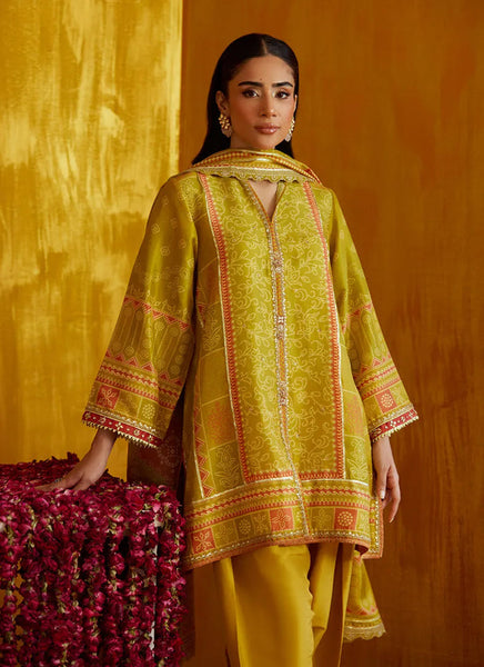 Mayna Festive Prints '25 - Nevada Kiwi Shirt And Dupatta