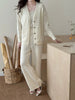New In '25 - Tina White Detail Three Piece Knit Suit