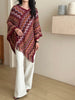 New In '25 - Kai Zig Zag Chevron Knitted Cape