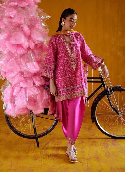 Mayna Festive Prints '25 - Nazli Hot Pink Shirt And Dupatta