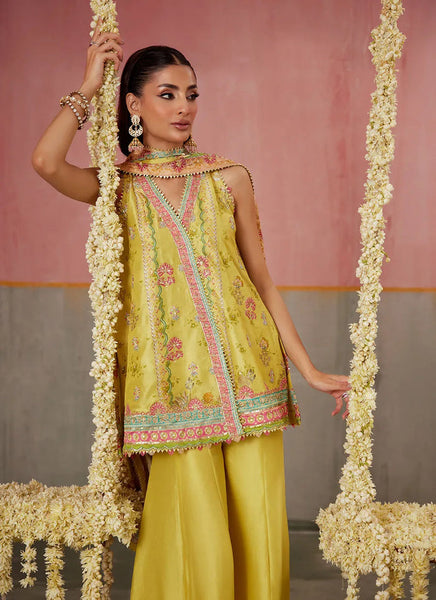 Mayna Festive Prints '25 - Zaria Kiwi Shirt And Dupatta