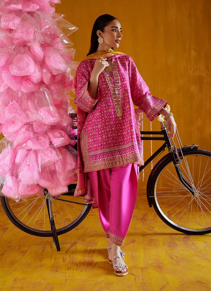 Mayna Festive Prints '25 - Nazli Hot Pink Shirt And Dupatta