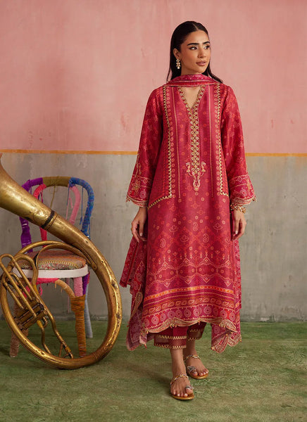 Mayna Festive Prints '25 - Inuki Maroon Shirt And Dupatta