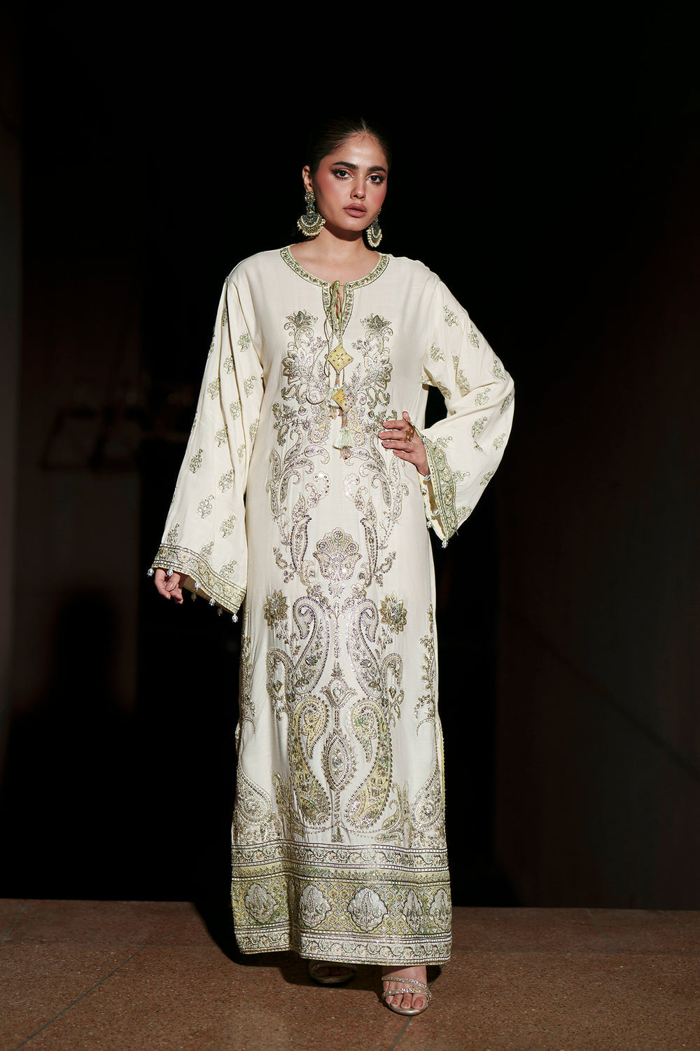 Boutique SS Drop I '26 - Embroidered Kaftan | E1002/104/005