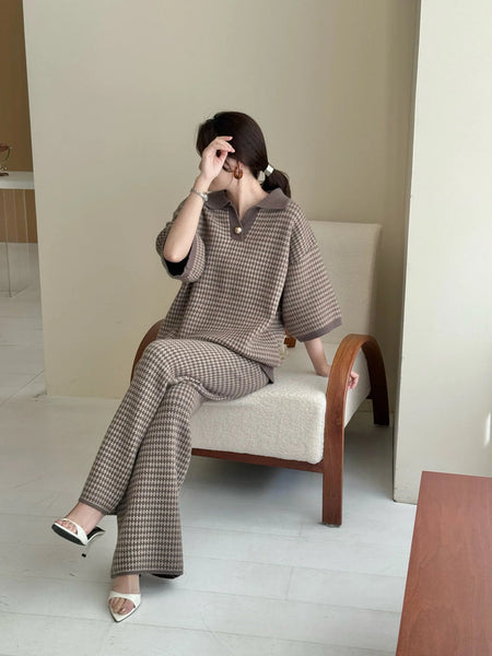 New In '25 - Sira Knit Detail Suit Dark Mouse