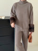 New In '25 - Gigi FUR Cuff Knit Suit
