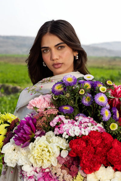 Luxury Lawn '26 - Unstitched Luxury Lawn Woven Net Suit | L261-005-CV