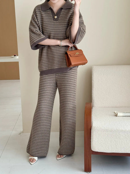 New In '25 - Sira Knit Detail Suit Dark Mouse