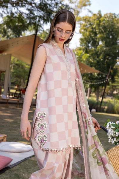 M-prints '26 - 3 Piece Unstitched Embroidered Lawn Suit | Mpt-2906-a