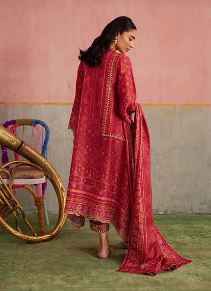 Mayna Festive Prints '25 - Inuki Maroon Shirt And Dupatta