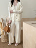 New In '25 - Tina White Detail Three Piece Knit Suit