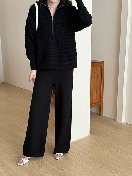New In '25 - Lolo Knit Detail Suit Black