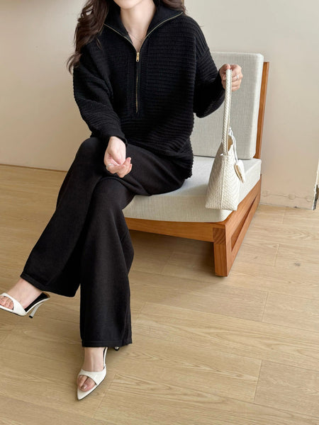 New In '25 - Lolo Knit Detail Suit Black