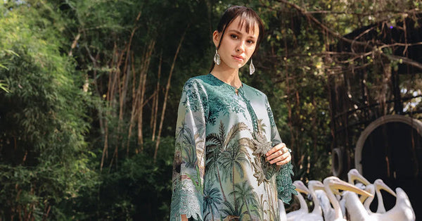 M-prints '26 - 3 Piece Unstitched Embroidered Lawn Suit | Mpt-2907-a