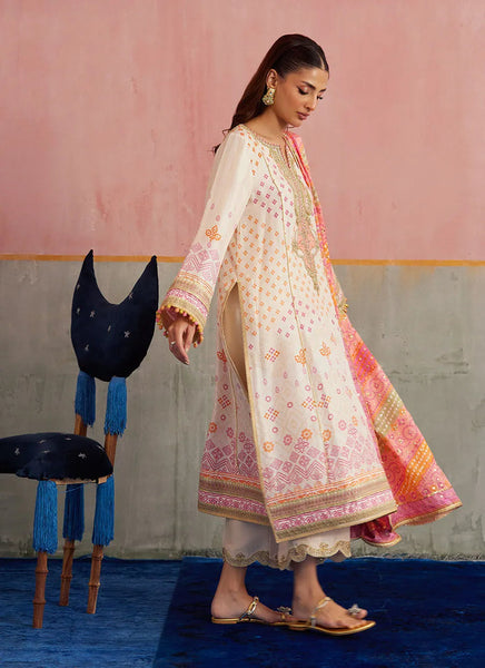 Mayna Festive Prints '25 - Nevada Ivory Shirt And Dupatta