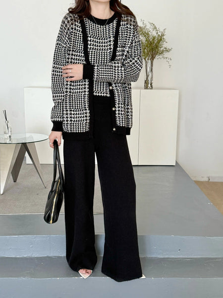 New In '25 - Zuzu Three Piece Chequered Knit Suit