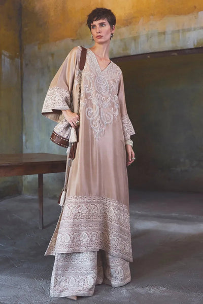 Diffusion '26 - Coffee Beige Tilla-thread Embroidery Kurta Set