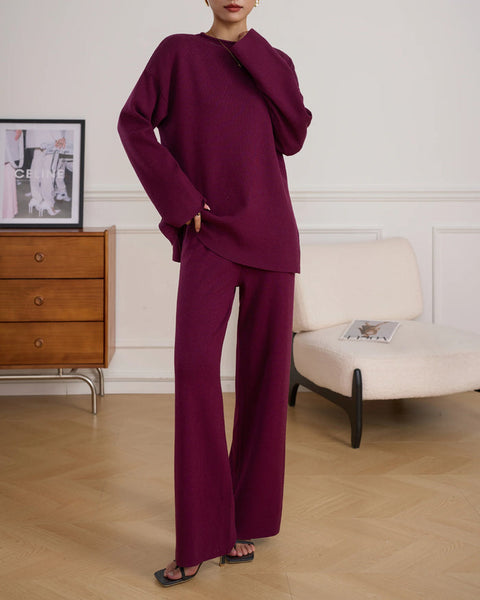 New In '25 - Mili Knit Suit Burgundy