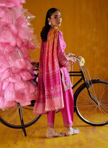 Mayna Festive Prints '25 - Nazli Hot Pink Shirt And Dupatta