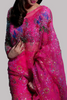 CAMELLIA PINK EMBELLISHED ORGANZA SARI