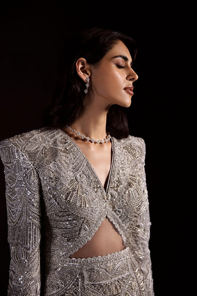  Freyja Silver gown dress