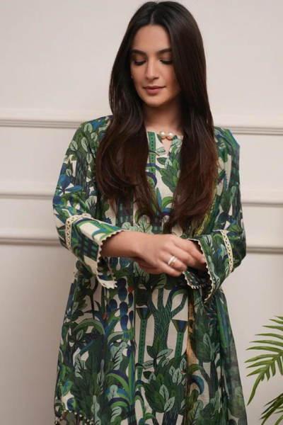 SUMMER LAWN'24- EMERALD FOLIAGE(3pc)