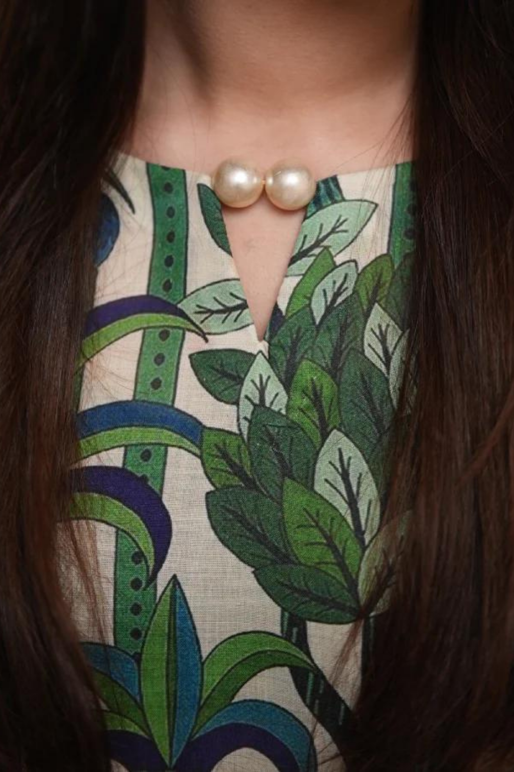 SUMMER LAWN'24- EMERALD FOLIAGE(3pc) - second image