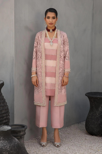 DUSK DELIGHT Intricate Powder Pink Jacket Ensemble