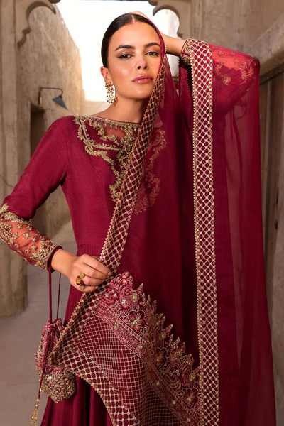 MAAISHA maroon pishwas set 