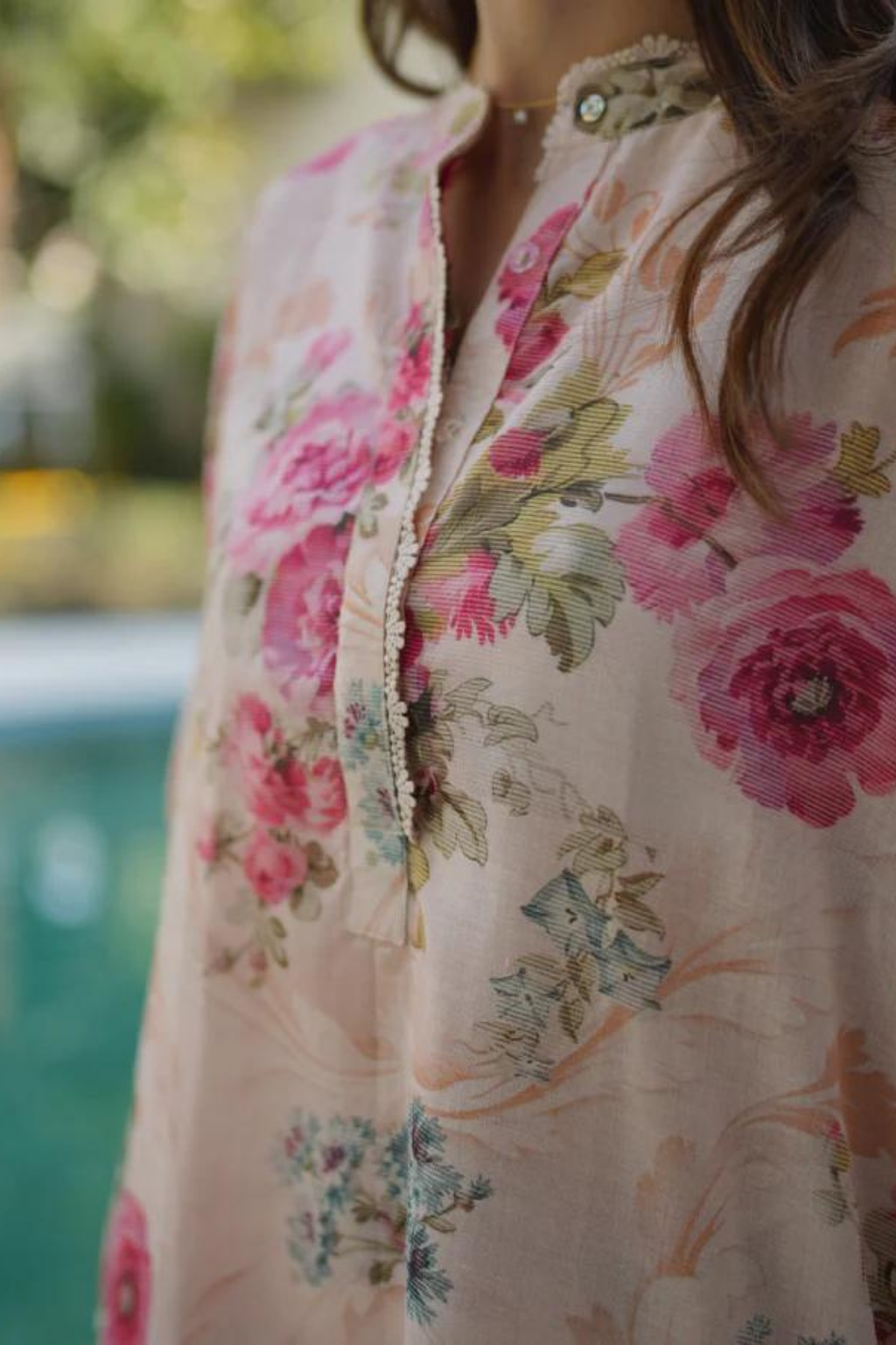 SUMMER LAWN'24- RUSTIC ROSE(3pc) - second image