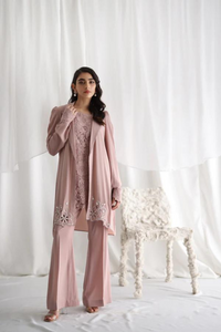 EVA Tea Pink Georgette Cape