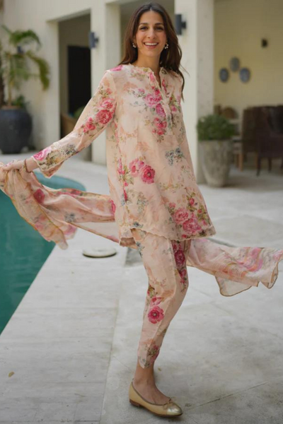 SUMMER LAWN'24- RUSTIC ROSE(3pc)