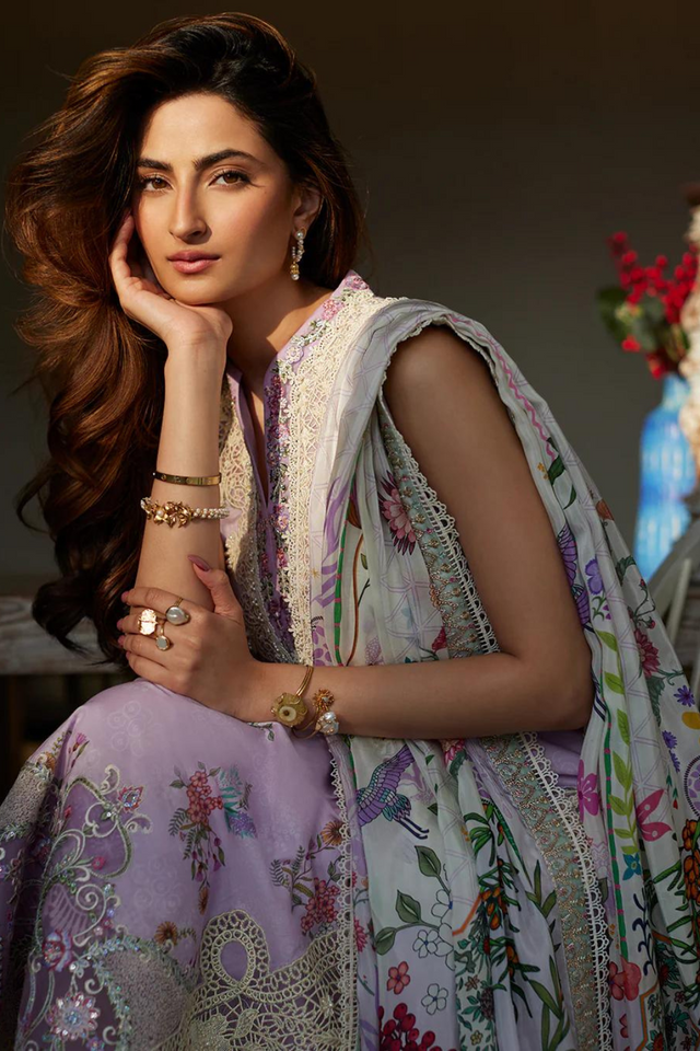 FAIZA SAQLAIN LUXURY LAWN'24- NAZELI