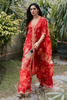 SOHA - Trendy Red Silk Sharara Set by Reema Ahsan Chand Balian