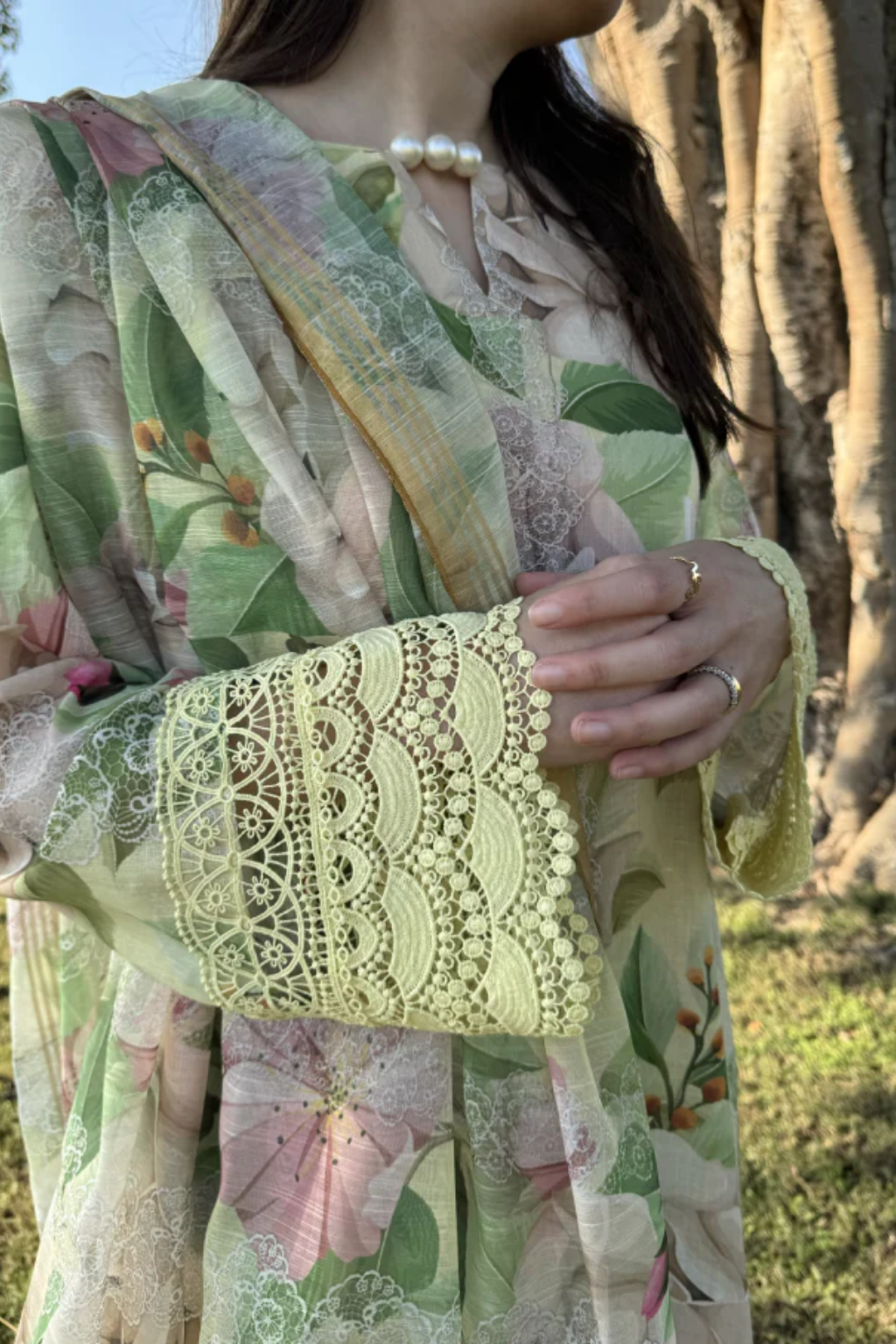 SUMMER LAWN'24- SUNSHINE ROSES(3pc) - second image