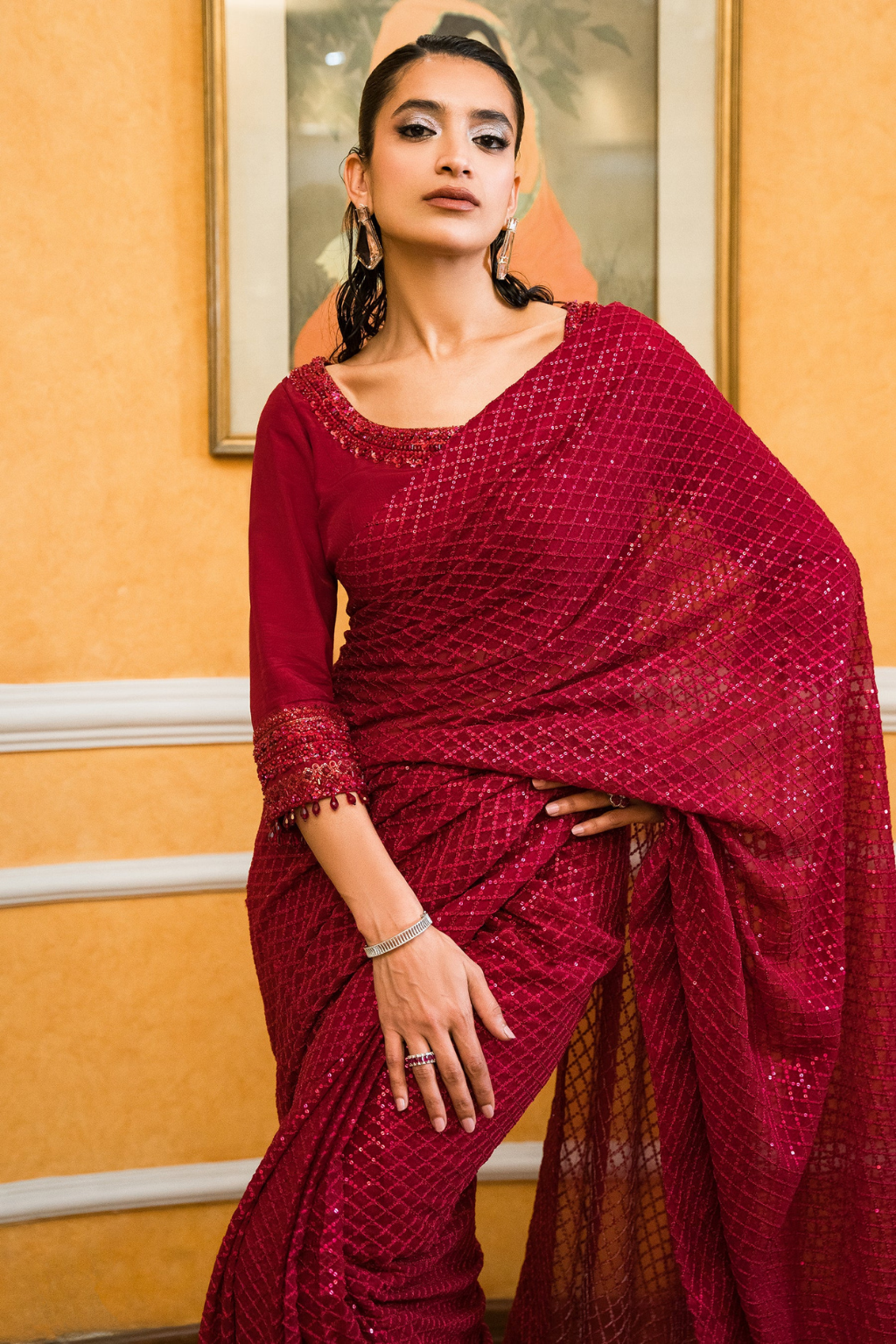 RED SARI GLAM (D-15) - second image