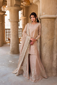 ZAAIN rose gold sharara set