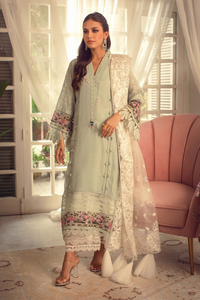 ALYAN Silk Net Pastel Teal Elegance Shirt