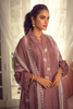 GIAA Violet Berry Silk Net  Embroidered Organza Shirt 