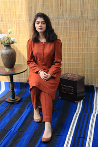 RUST Wool Mareena Kurta Set