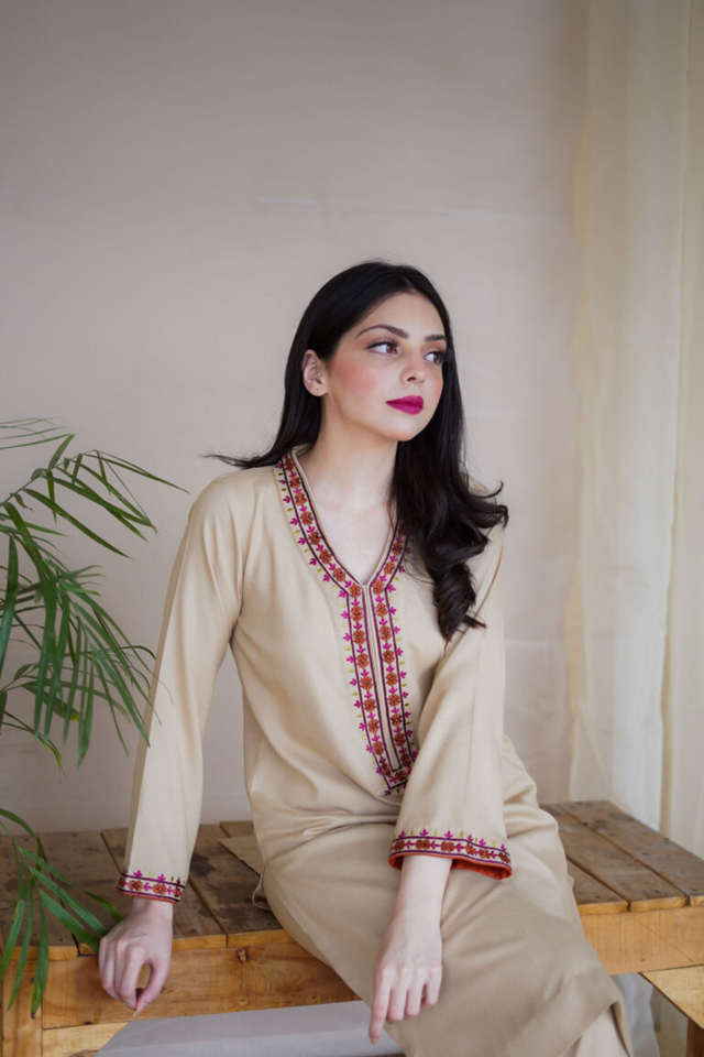 BUTTERMILK Ivory Wool Mareena Kurta