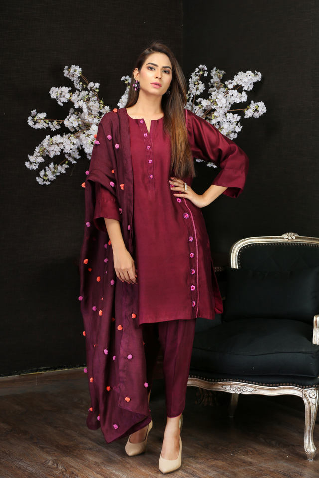 Radiant LUSTER Cotton Net Kurta | Bilal Garment