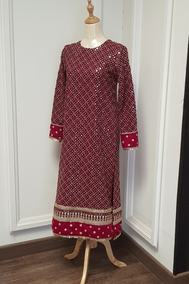 ROUGE LOTUS Sequinned Chiffon Elegance kurta set