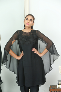 Chic ROYA Chiffon Bat Sleeve Top | Bilal Garment