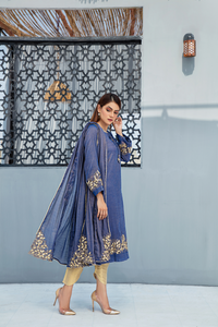 Elegant NIGAR Zari Cotton Net Shirt | Bilal Garment