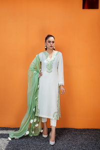 Graceful DANCING WATER Organza Ensemble | Bilal Garment