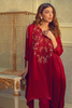 MAISIE Captivating Red Charmeuse Silk Kaftan