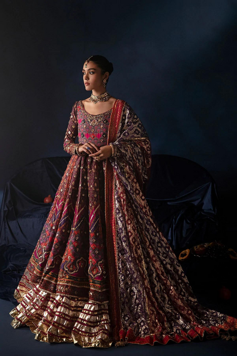 CLASSIC PESHWAN Majestic Blended Silk Peshwas with Organza Zari Dupata