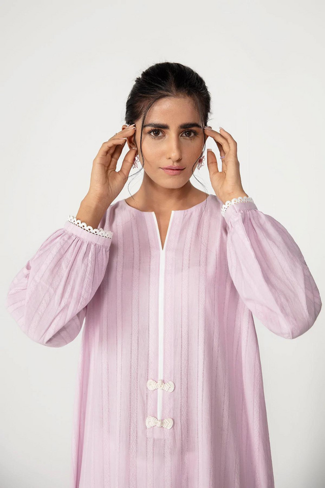 Soft Lilac Love Blend Shirt | Ammara Khan Mode Vol-2